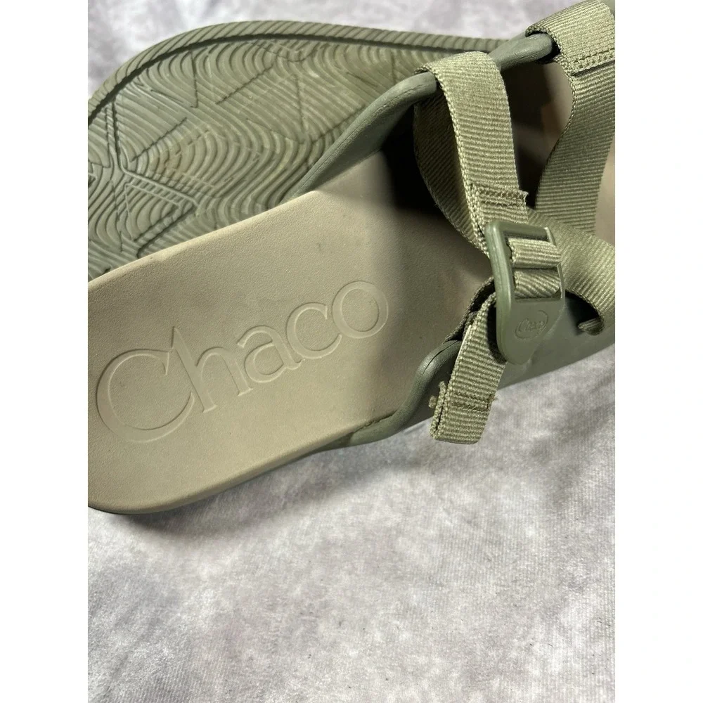 Chaco Chillos Slides Men's 11 Olive Green Adjustable Sport Comfort Sandals